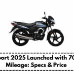 TVS Sport 2025 Launched with 70 kmpl Mileage: Specs & Price