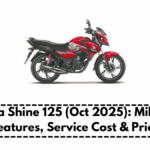 Honda Shine 125 (Oct 2025): Mileage, Features, Service Cost & Price