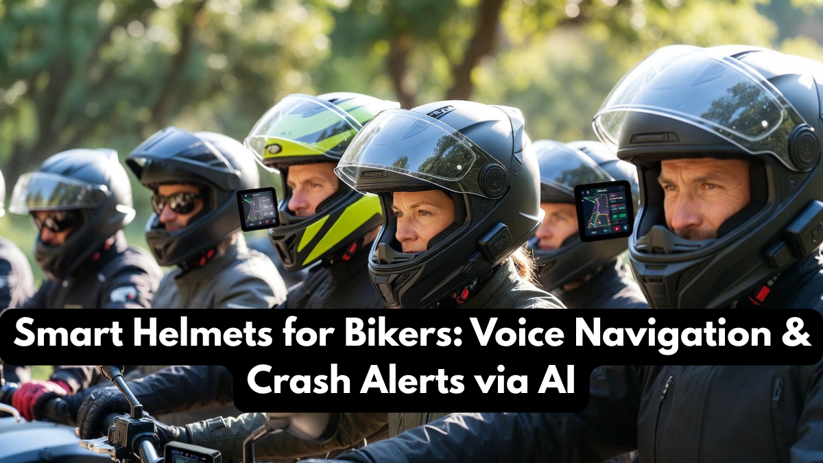 Smart Helmets for Bikers: Voice Navigation & Crash Alerts via AI