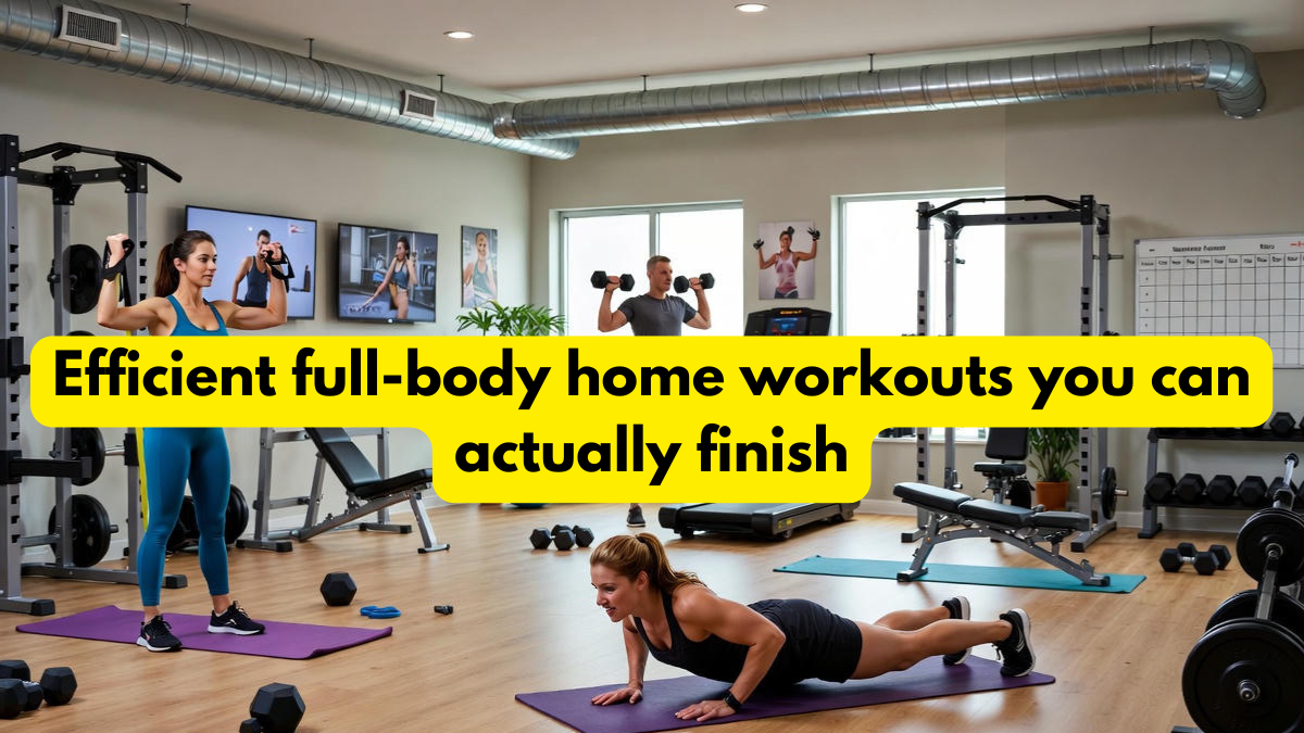Efficient full-body home workouts you can actually finish