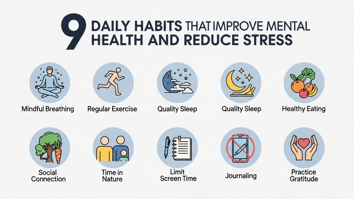 9 Daily Habits That Improve Mental Health and Reduce Stress
